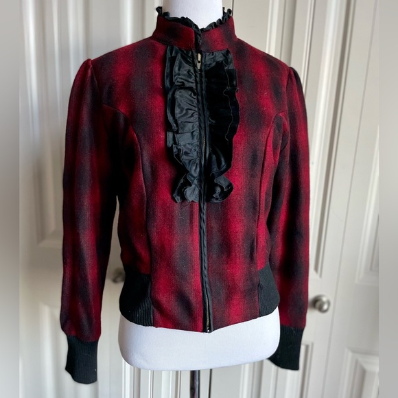 Francesca's Collections Jackets & Blazers - EMMELEE For Francescas Plaid Wool Blend Jacket